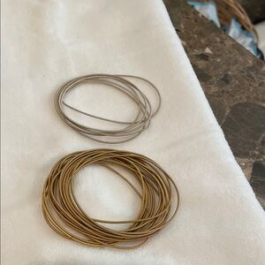 Gold and Silver guitar string bracelets